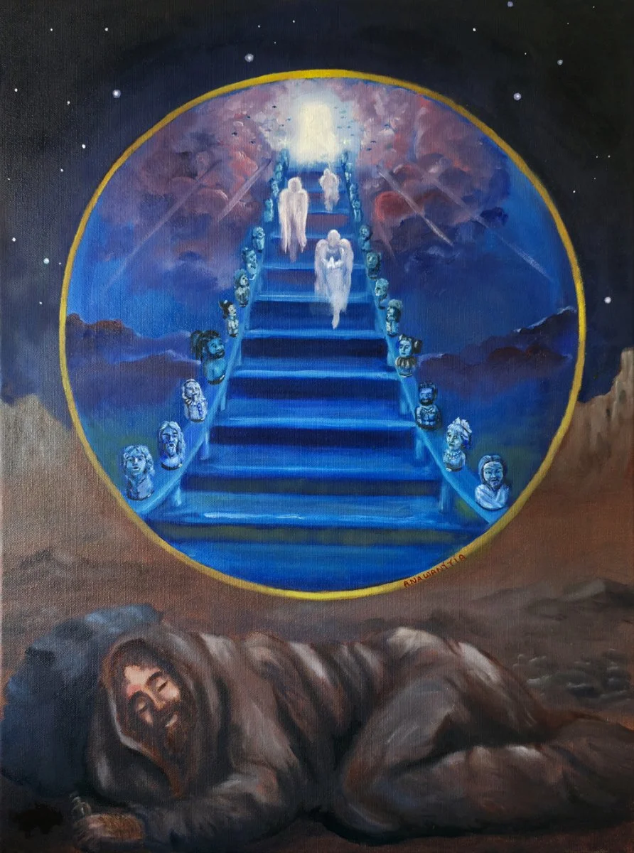 Jacob's Ladder, original oil painting by Anawanitia