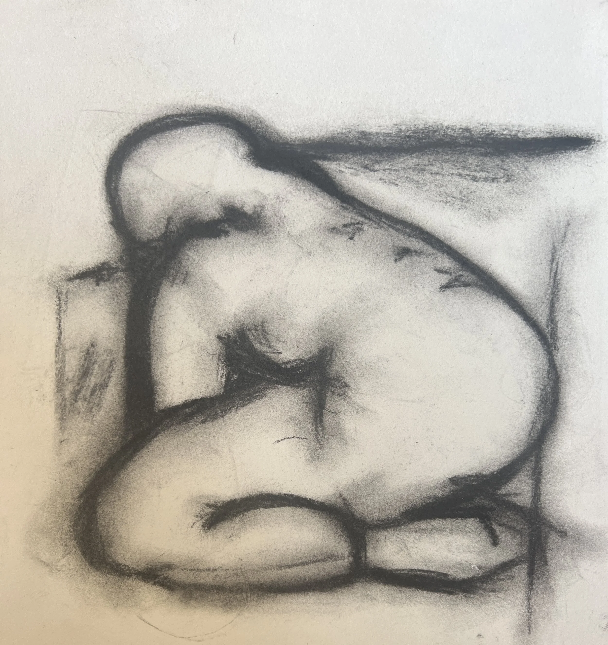 Title: To beg 
Charcoal on Paper
8 x 8 in