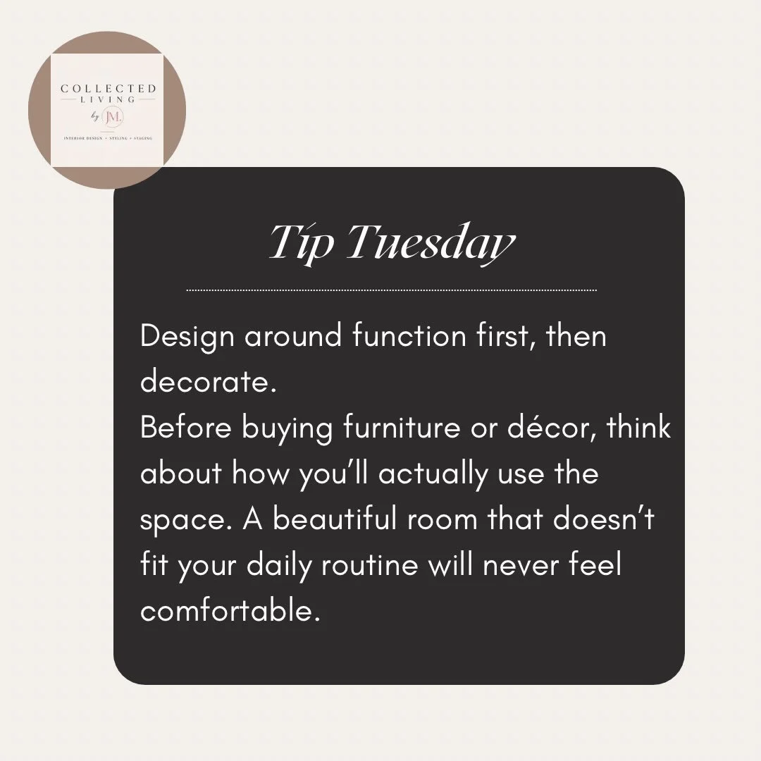 What&rsquo;s your favorite design tip?!? 🏡  #interiordesign #tiptuesday #collectedliving