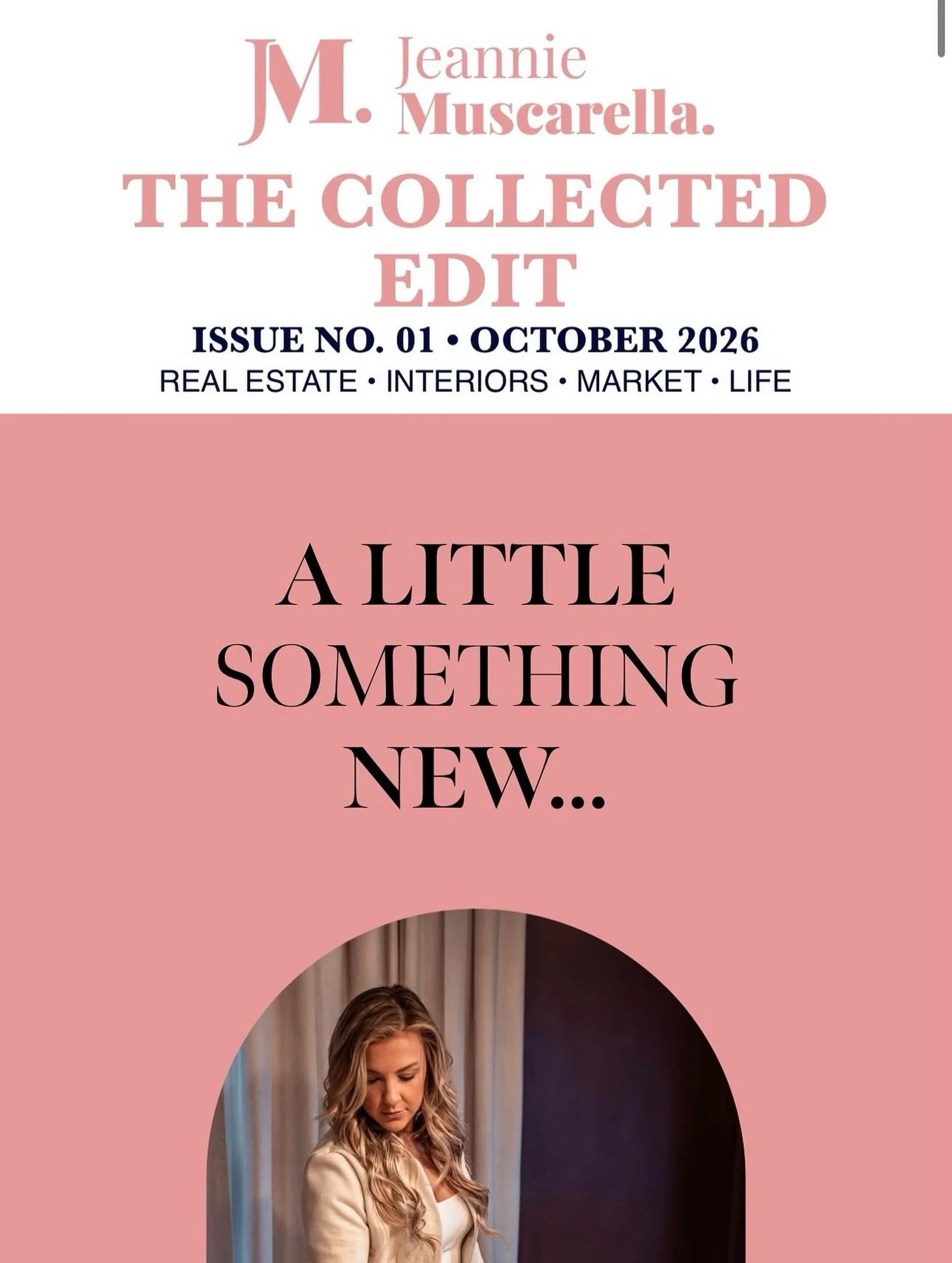 My very first newsletter is live! The Collected Edit is my monthly collection of market updates, design trends, upcoming projects and more! Click the link in my stories to read it and subscribe so you don&rsquo;t miss the next one! 💗👀
