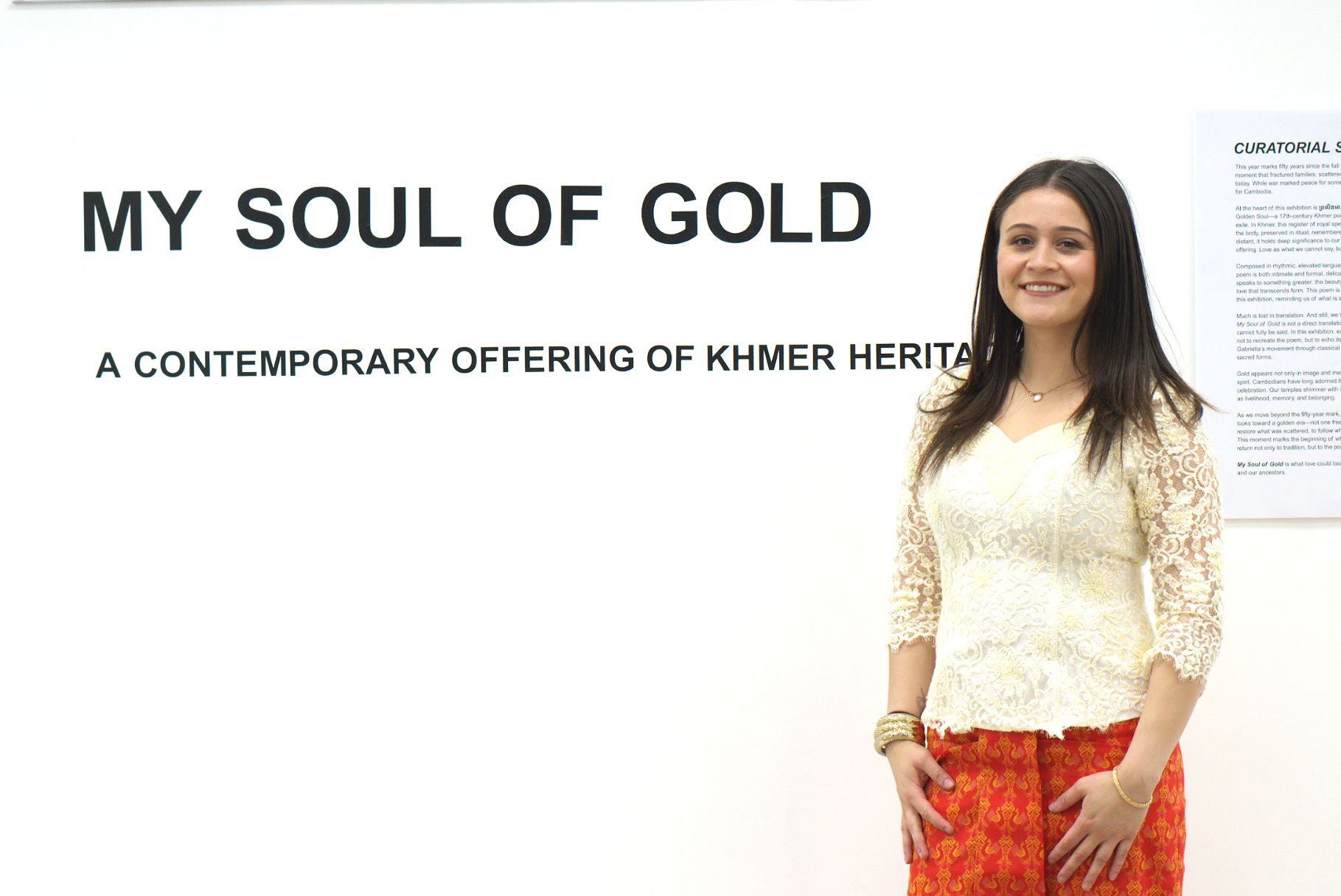 Sara Gregor at "My Soul of Gold" exhibition night