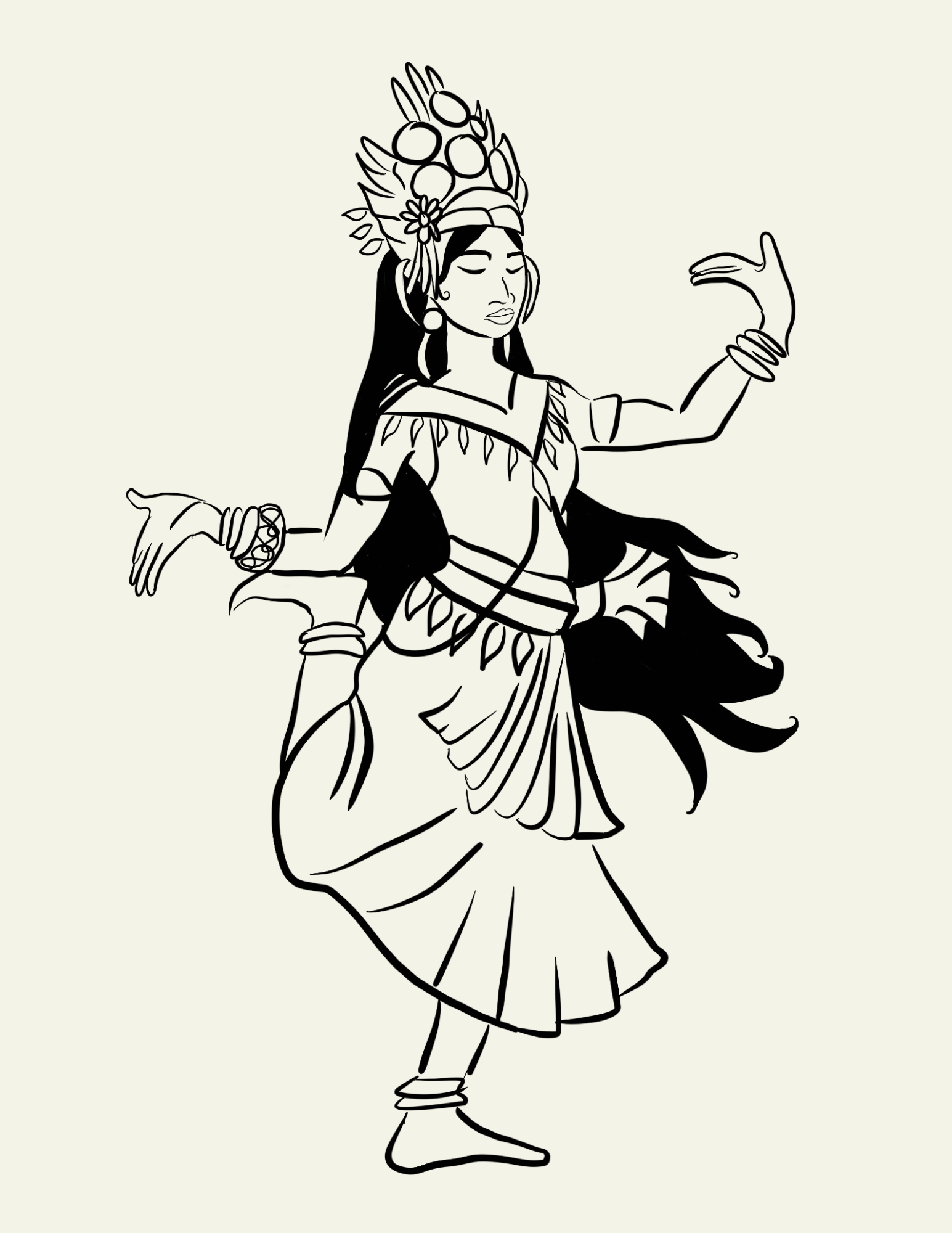 Apsara Creative Original Digital Art by Sara Gregor