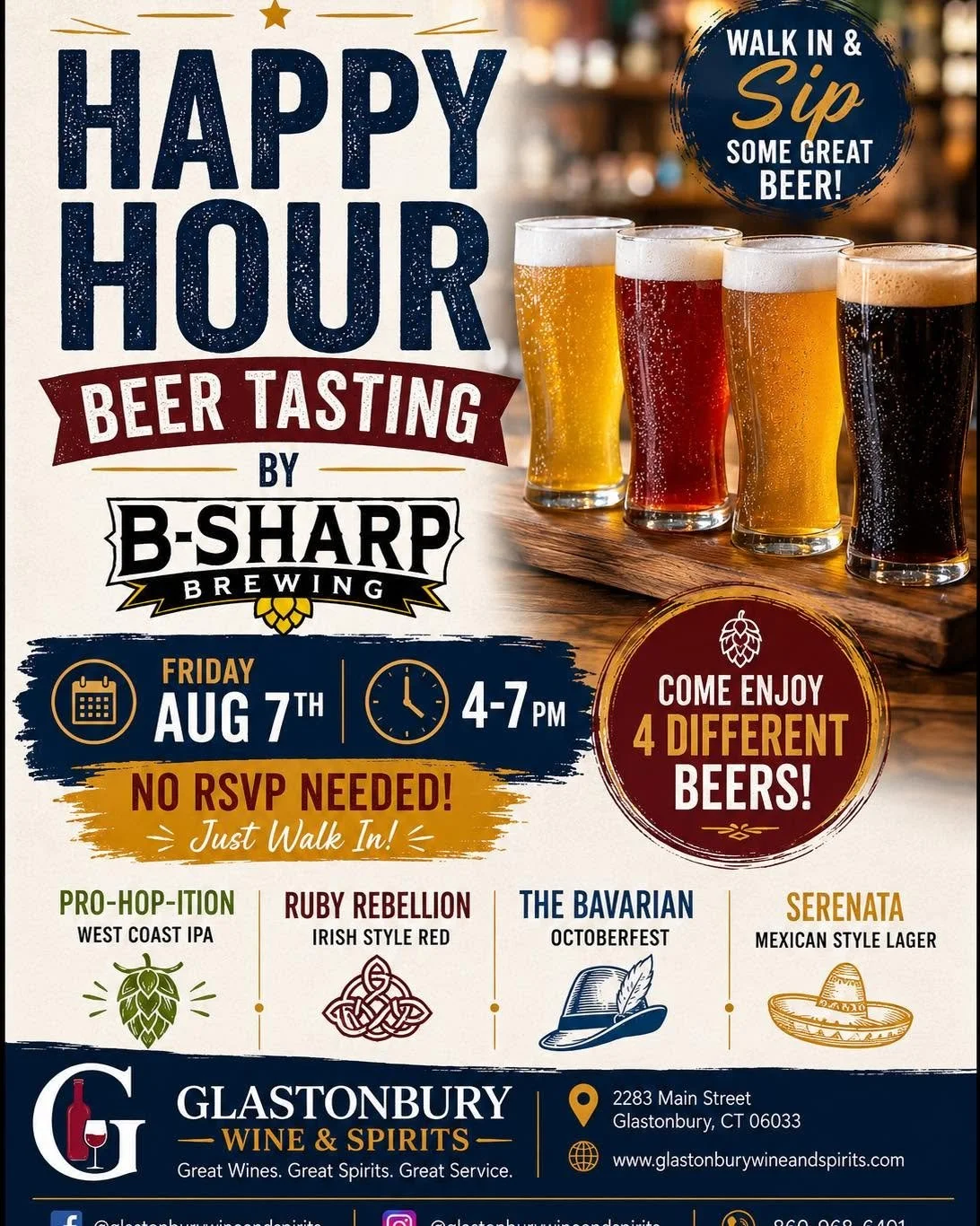 Happy Hour Beer Tasting with B-Sharp Brewing