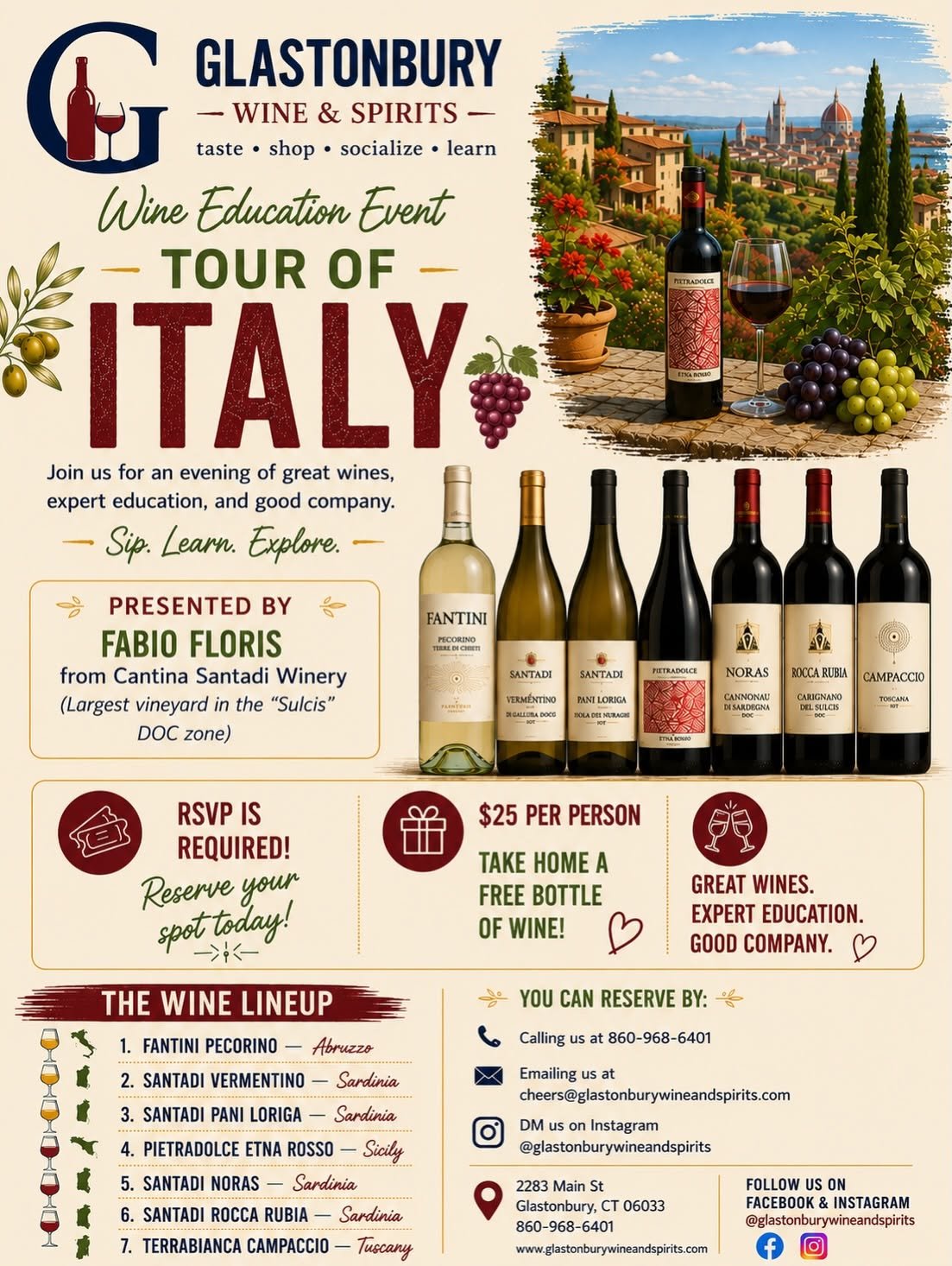 Wine Education &amp; Tasting: A Tour of Italy