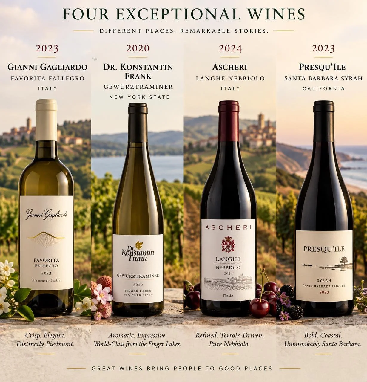 🍷✨ Complimentary Wine Tasting + Local Pop-Up &mdash; Tonight!!

Join us 6&ndash;7 PM for a complimentary tasting featuring four fantastic wines from Italy, New York &amp; California, paired with small bites.

💌 Plus, Dapple &amp; Grey Cards will be