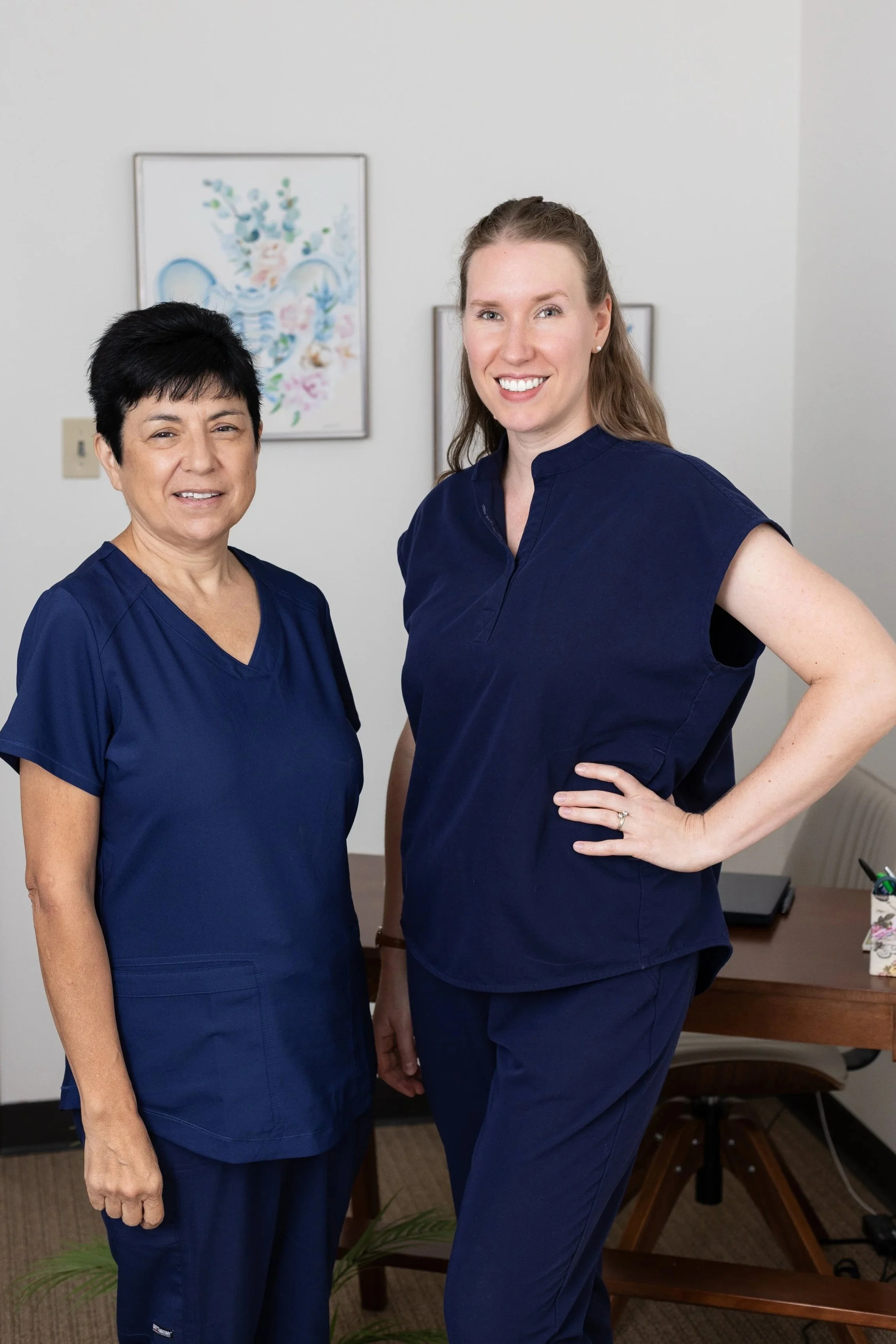 Dr. Savannah and Ana in their welcoming office in Brentwood, MO