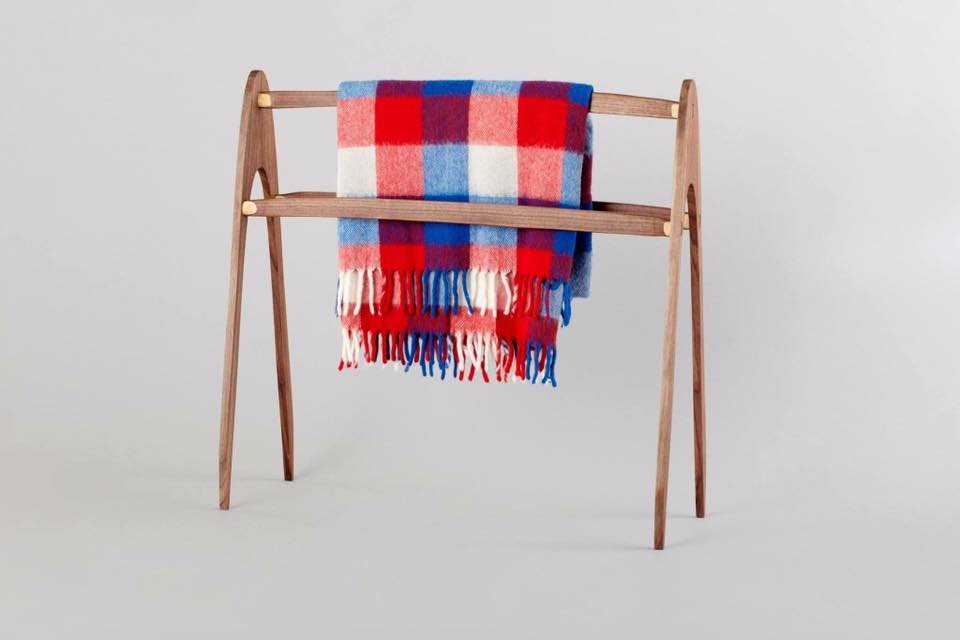 Walnut Blanket Rack