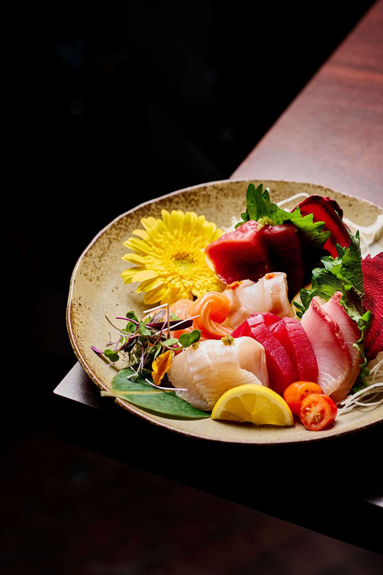 A plate of chirashi at Mama M Sushi in Pasadena, California shot for the Pasadena Visitor's Guide.
