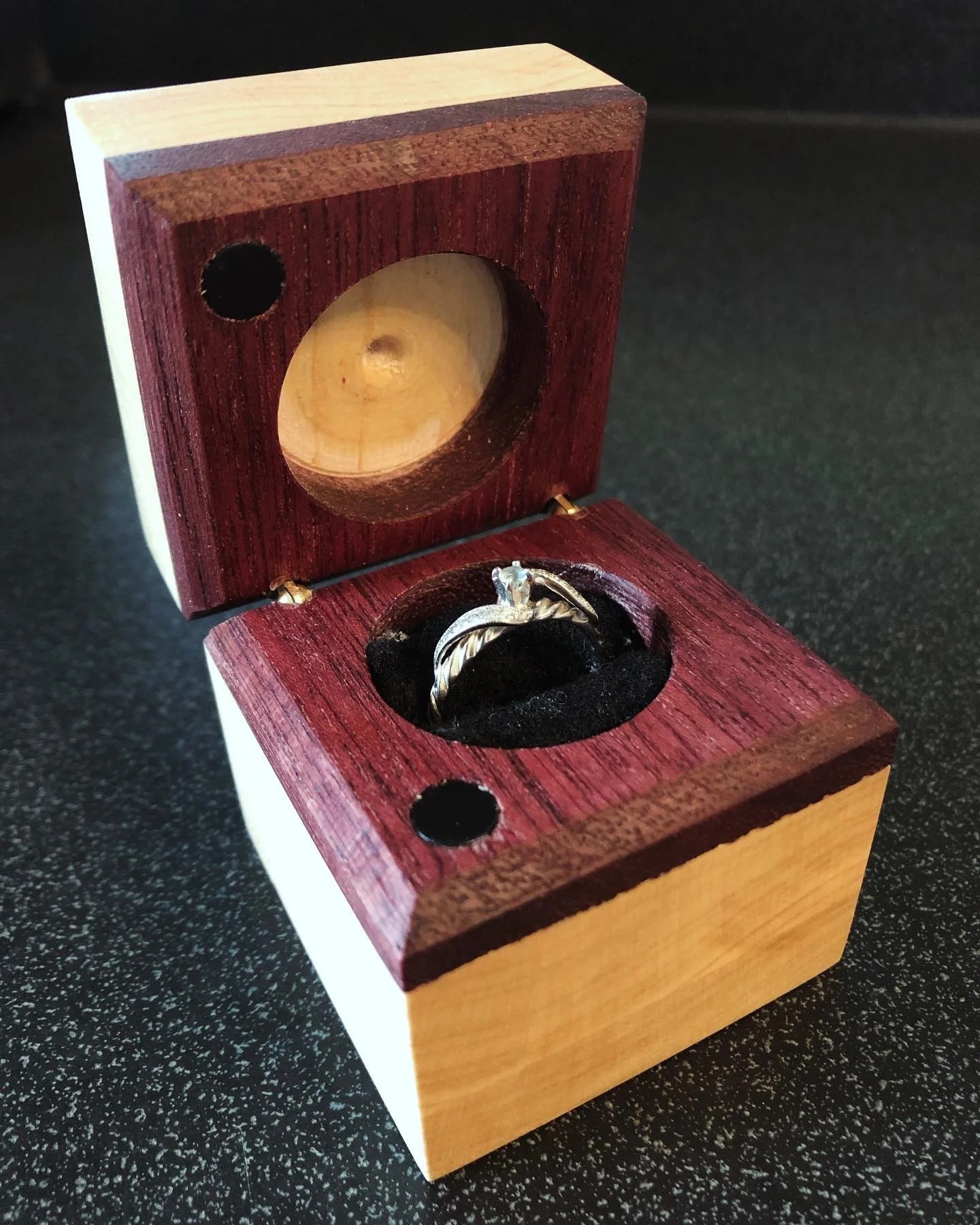 Maple / Purpleheart Ring Box