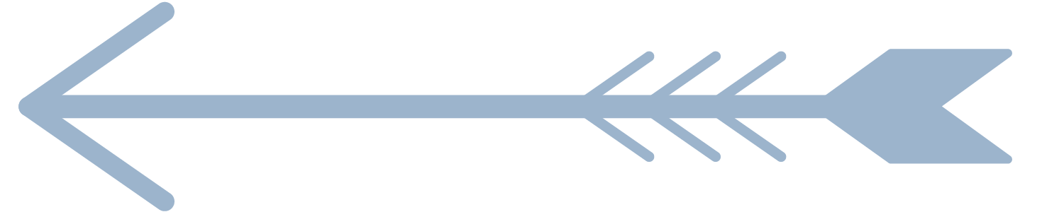Light blue arrow pointing to the left with a simple, stylized design.