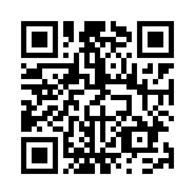 A QR code that can be scanned with a mobile device.