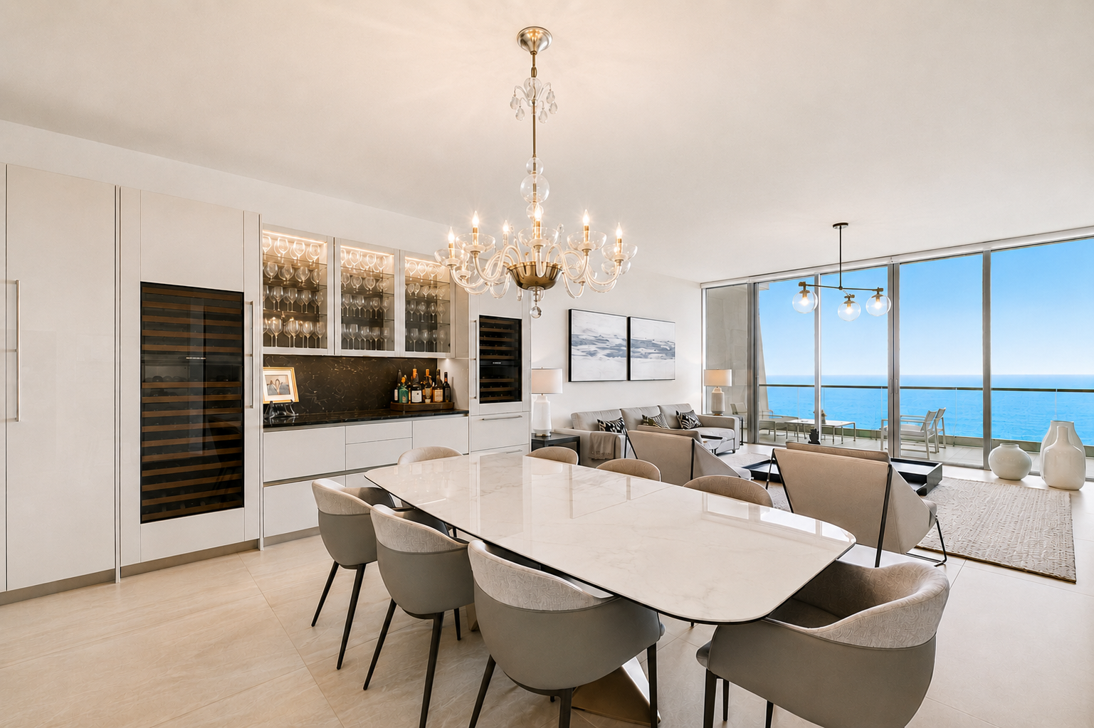 Dining room with Murano glass.png