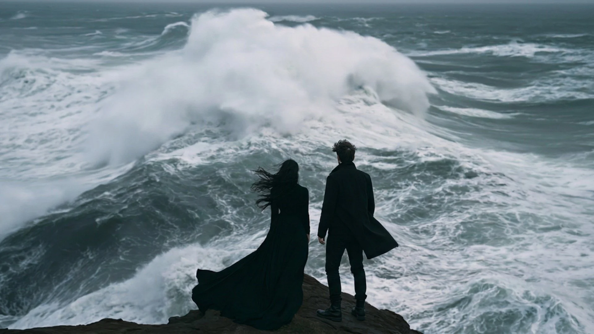 The symbolism of finding your way back with the masculine - feminine energy of the crashing waves