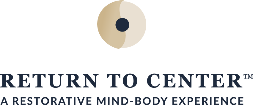 The Return to Center logo with two halves that become whole through mindfulness, breathwork and somatic practices in wellness workshops