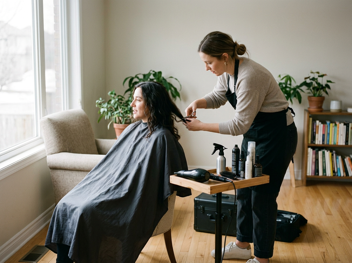 Professional mobile Hair Styling and Haircutting services for villas and hotels in Marbella