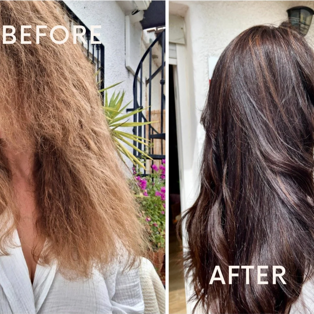 Hair makeover and keratin treatment results by Mobile Hair & Beauty by SÄG