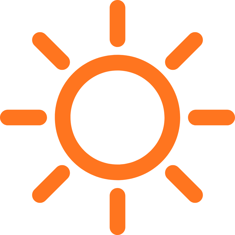 sun icon orange