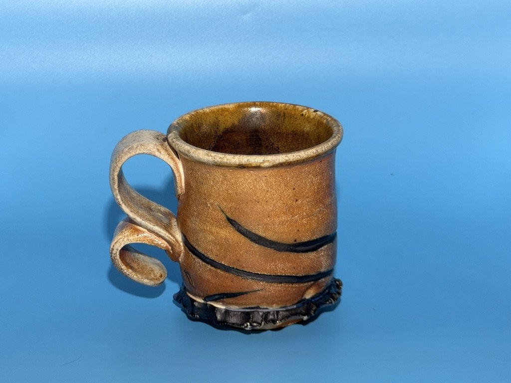 Handcrafted Stoneware Mug Wood Fired in an Anagama Kiln
