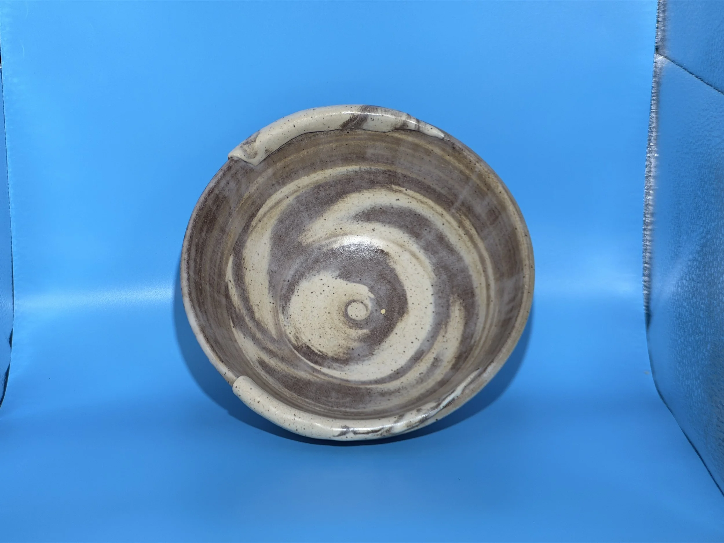 Handcrafted Swirl Stoneware Bowl