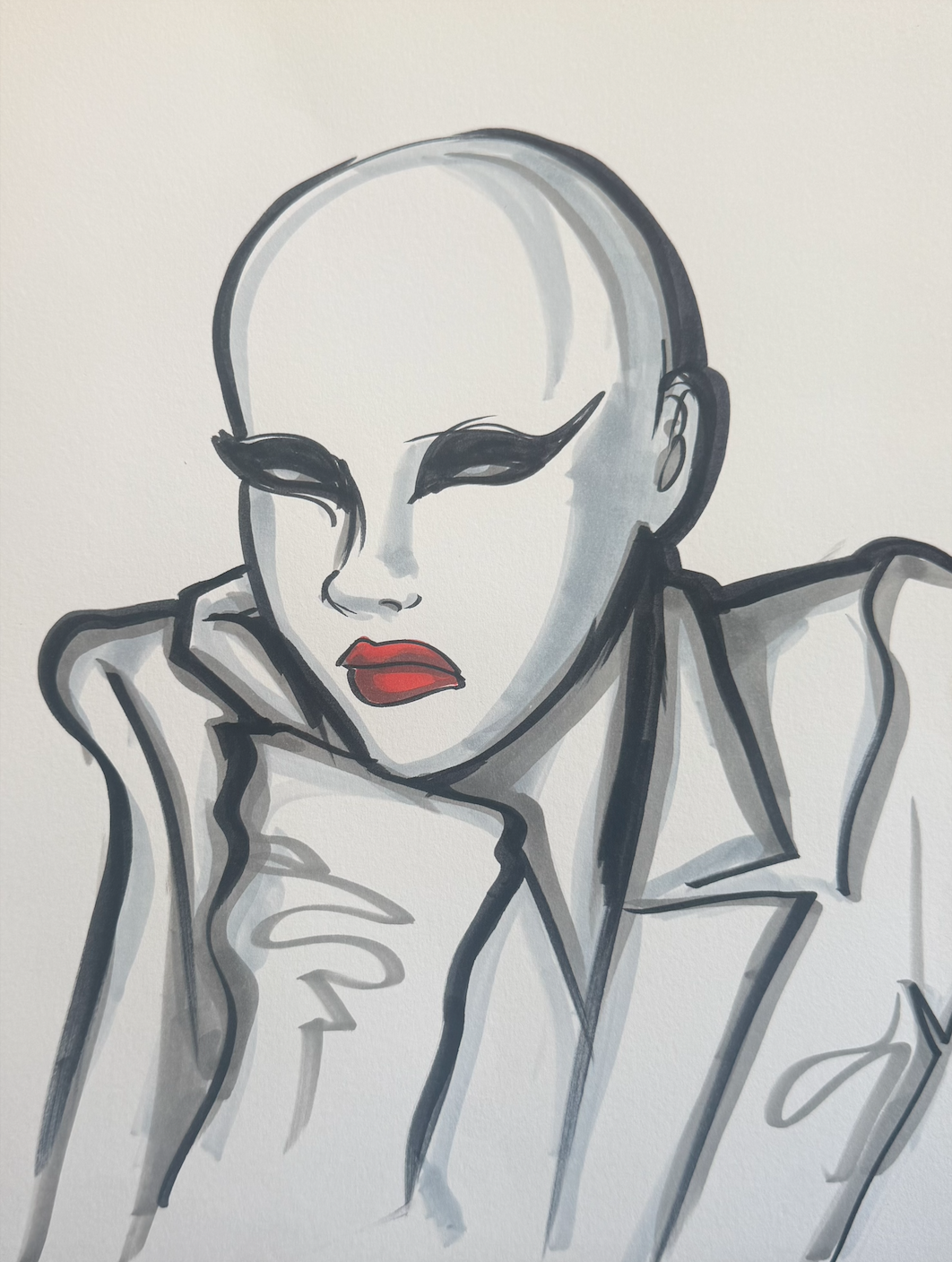 15 min sketch. Hannah of Matières Fécales.