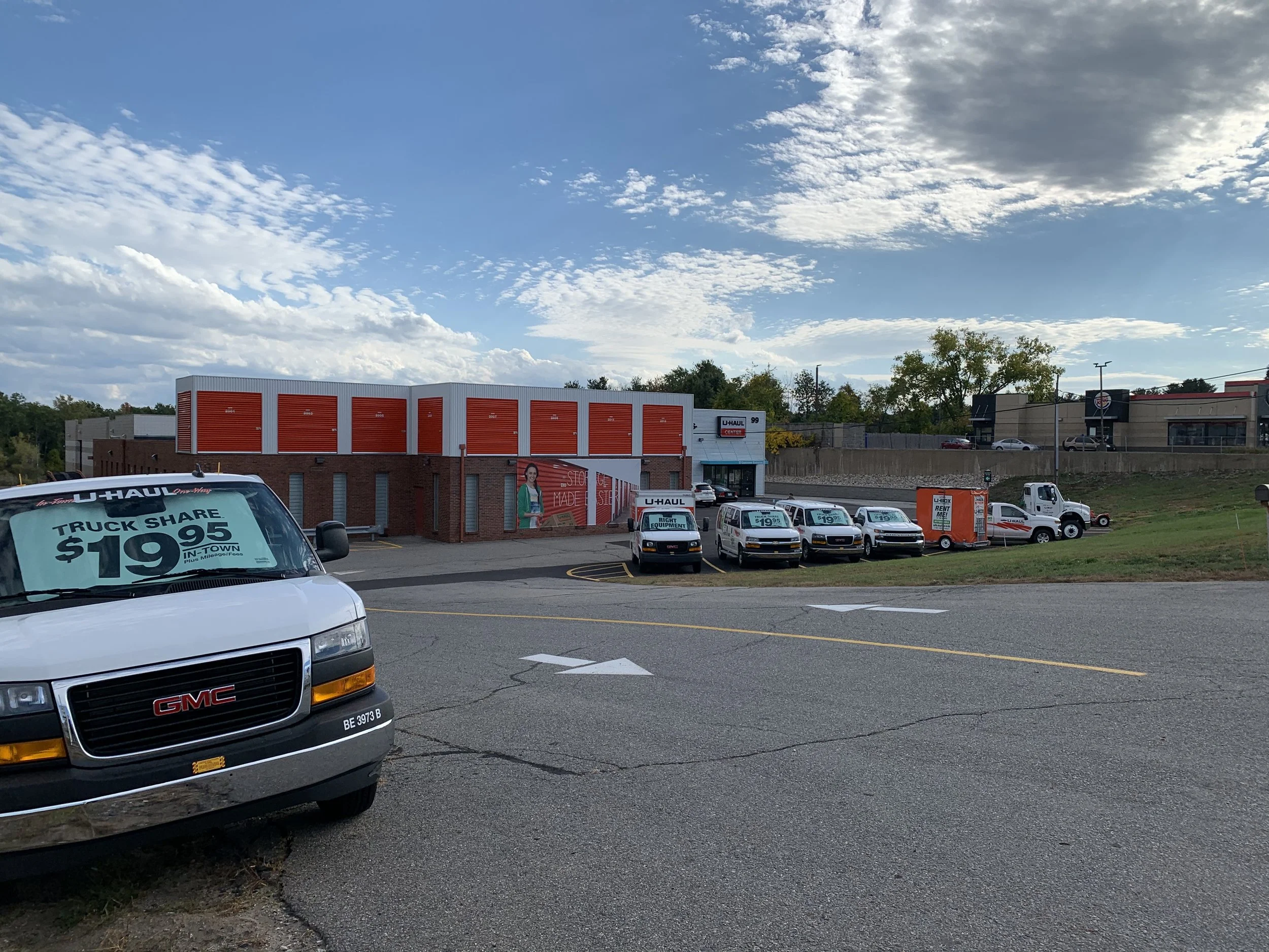 U-Haul moving and self-storage facility at 99 Pleasant Valley Street in Methuen, Massachusetts