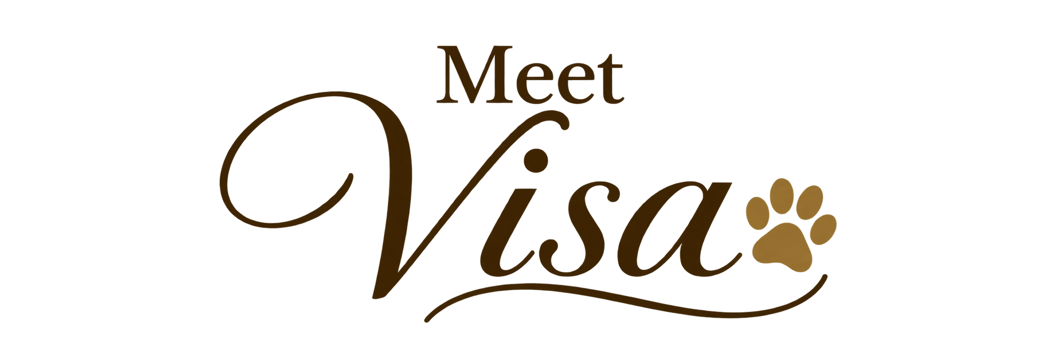 Decorative logo reading “Meet Prisma” with a stylized paw print