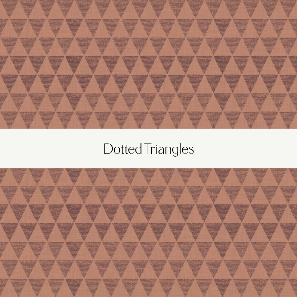 Book cover titled 'Dotted Triangles' with a background of repeated dotted triangle patterns.