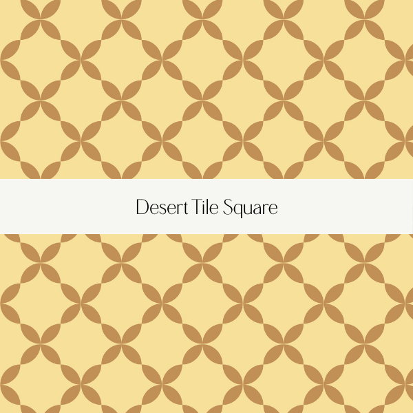 Pattern of desert tiles in a square grid with brown and beige colors.