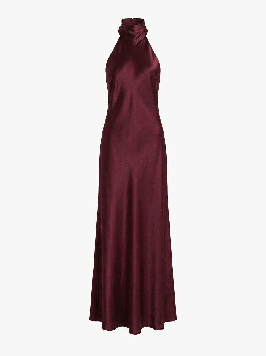 Galvan London Burgundy Halterneck Gown. US Size 6