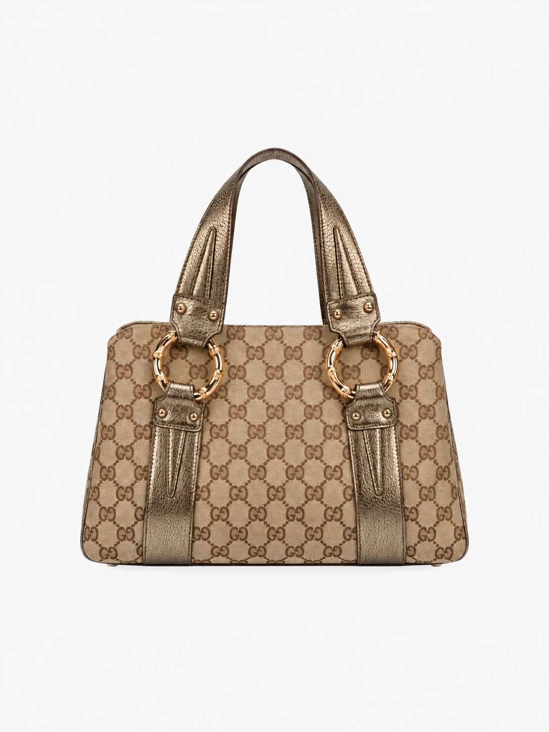 Vintage Tom Ford Gucci Monogram Bag with Gold Hardware. 