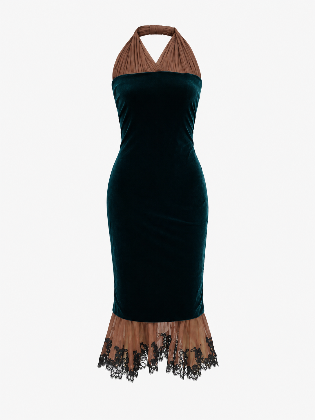 Jean Paul Gaultier F/W 2005 Velvet Midi Dress. Size US 10. 