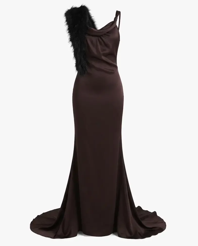 Gucci F/W 2002 Silk Backless Gown. Size US 4.