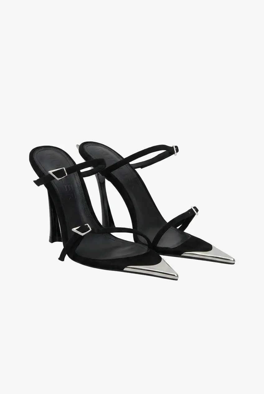 Mugler Black Fang 95 Heels. Size US 9.  