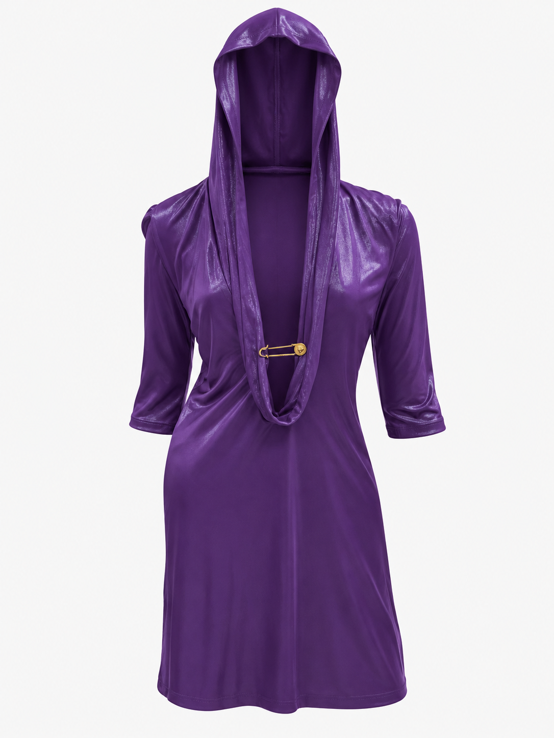 Versace Purple Jersey Mini Dress. Size US 2. 