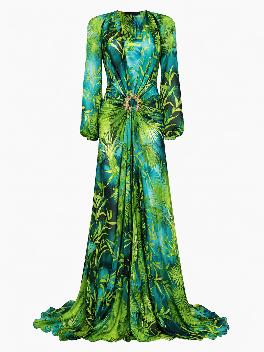 THAT JLO DRESS: Versace S/S 2000 Jungle Dress. Size US 6.