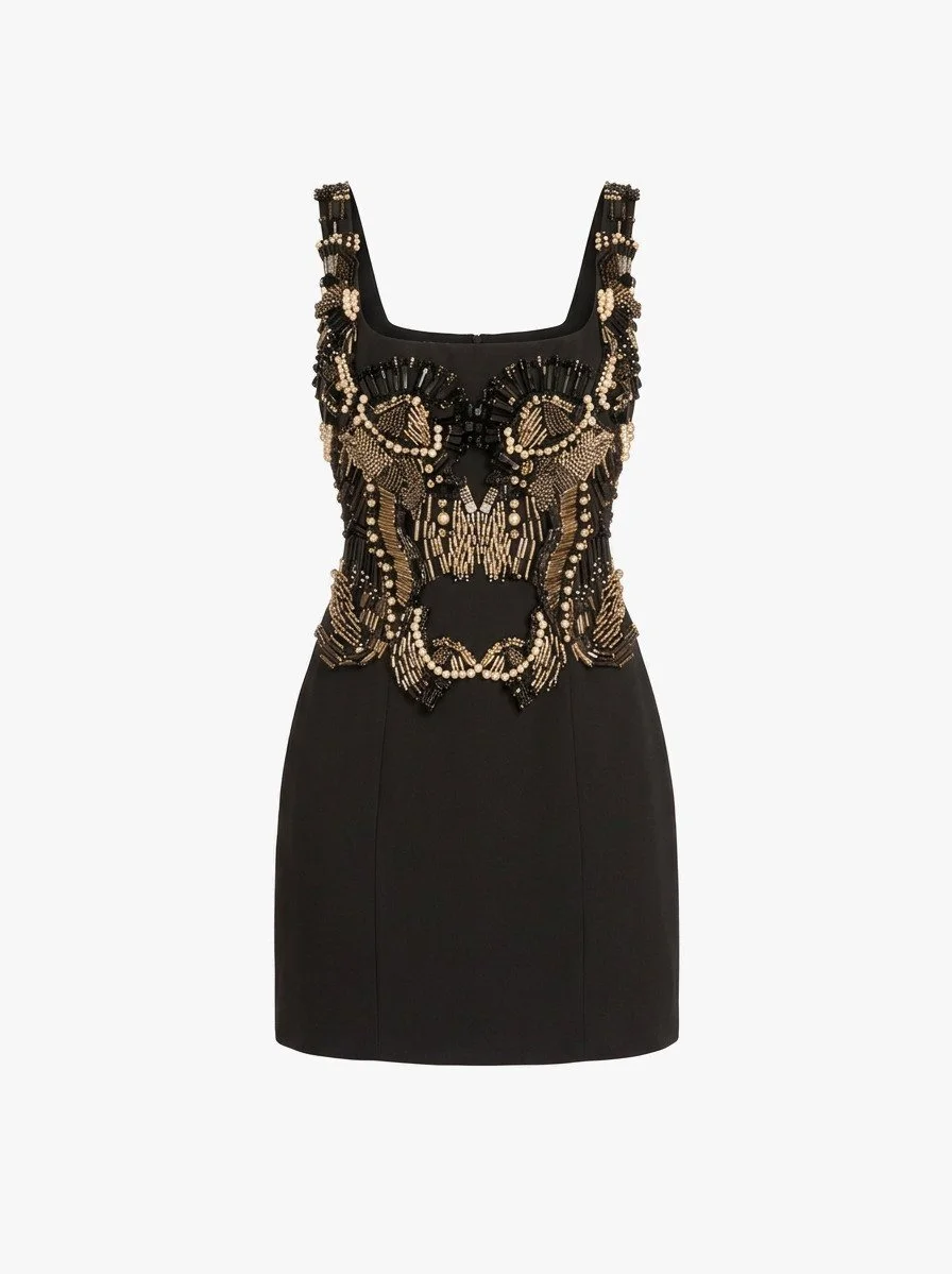 Vintage DSquared2 Embellished Mini Dress. Size US 4.