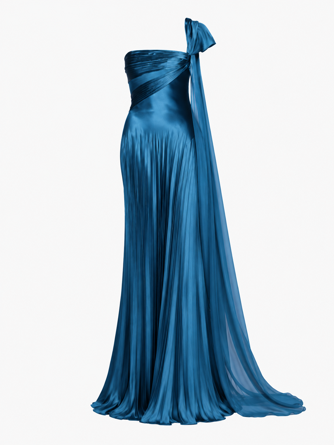 Versace F/W 2006 Turquoise Silk Gown. US Size 10.
