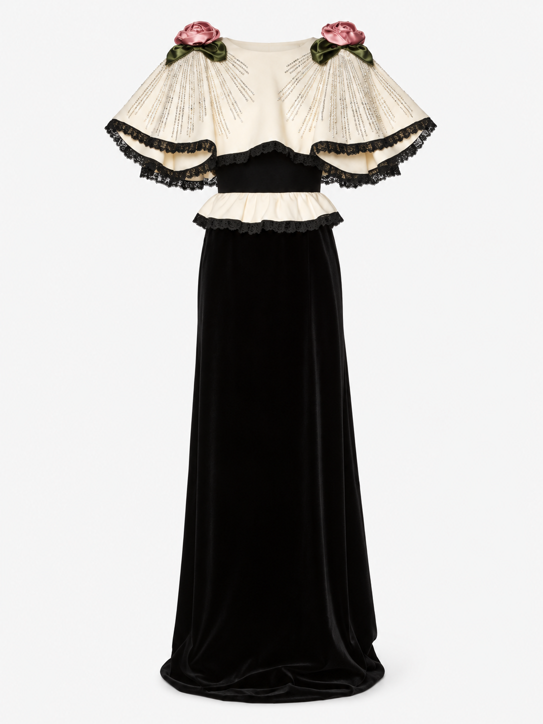 Gucci Fall 2017 Velvet Capelet Gown. Size US 0. 