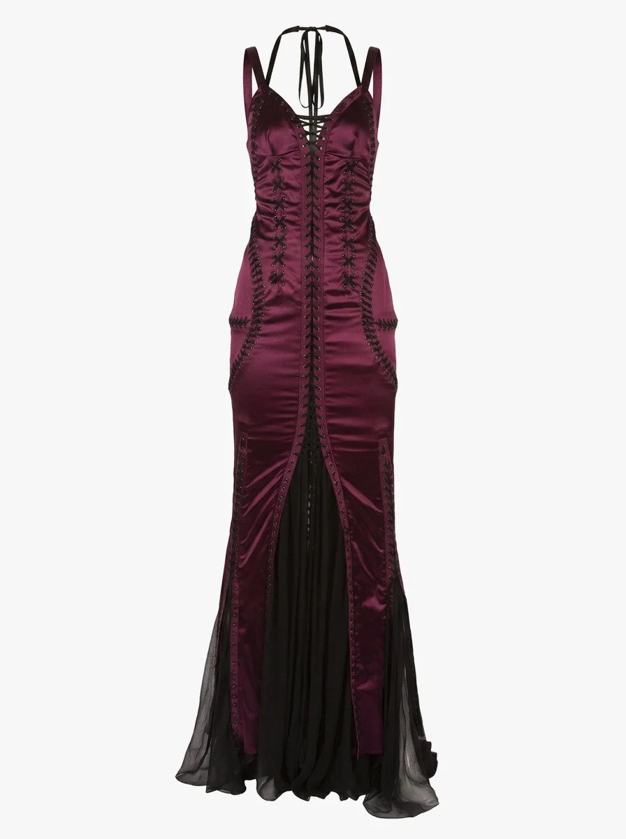 Dolce & Gabbana F/W 2003 Runway Burgundy Corset Gown. US Size 0. 