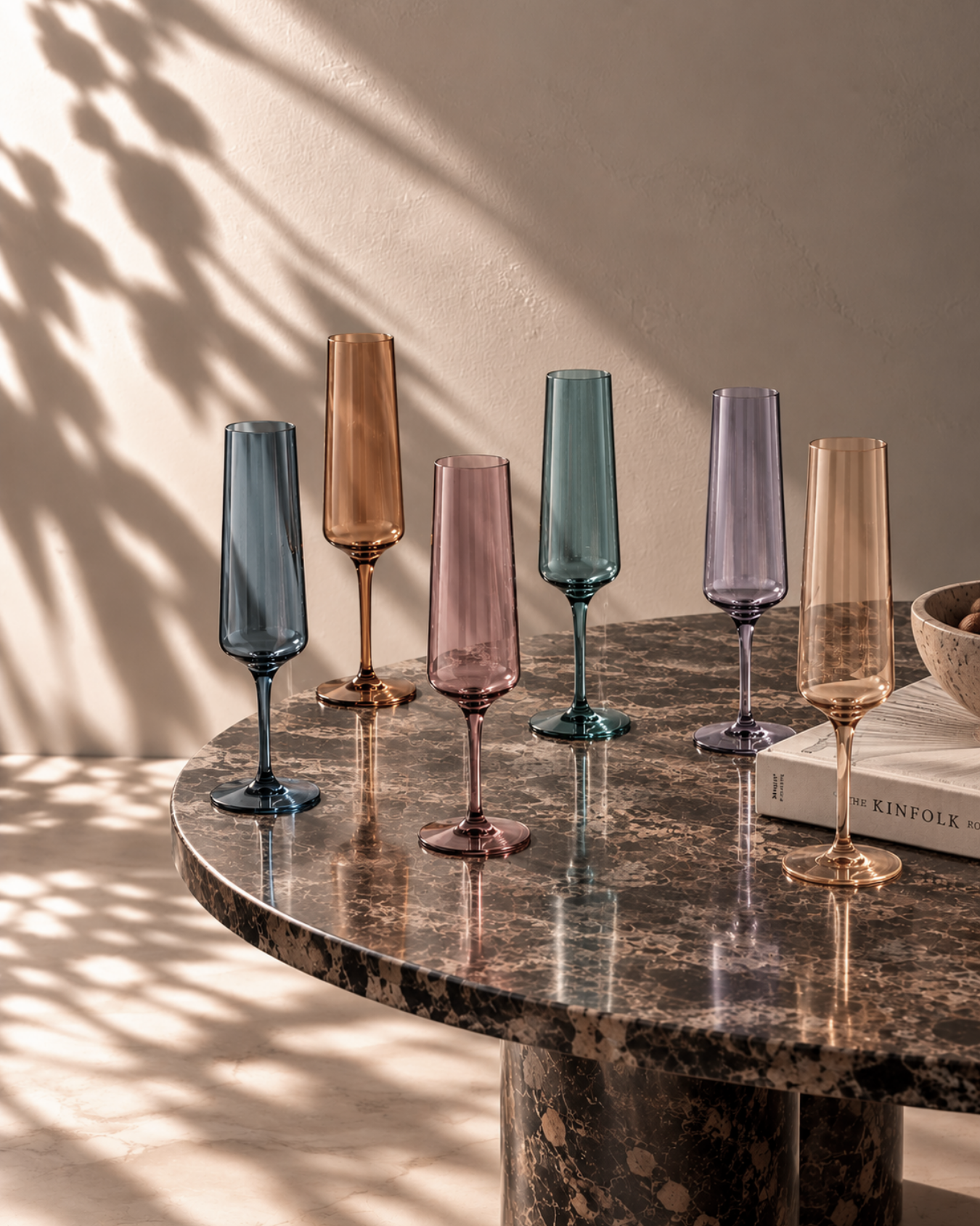 Toast Club — Coloured Champagne Flutes