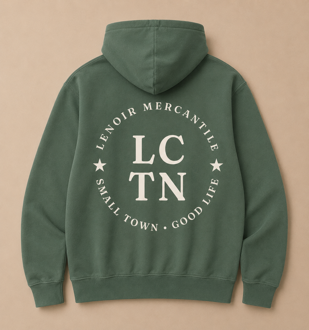 The 1907 Heritage Hoodie — Mercantile Green Back
