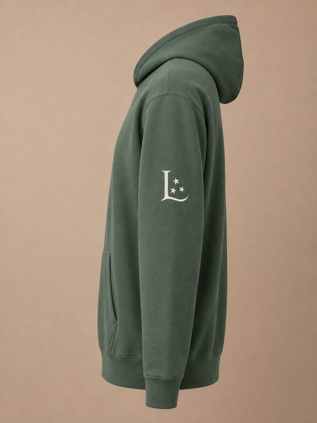 The 1907 Heritage Hoodie — Mercantile Green Side