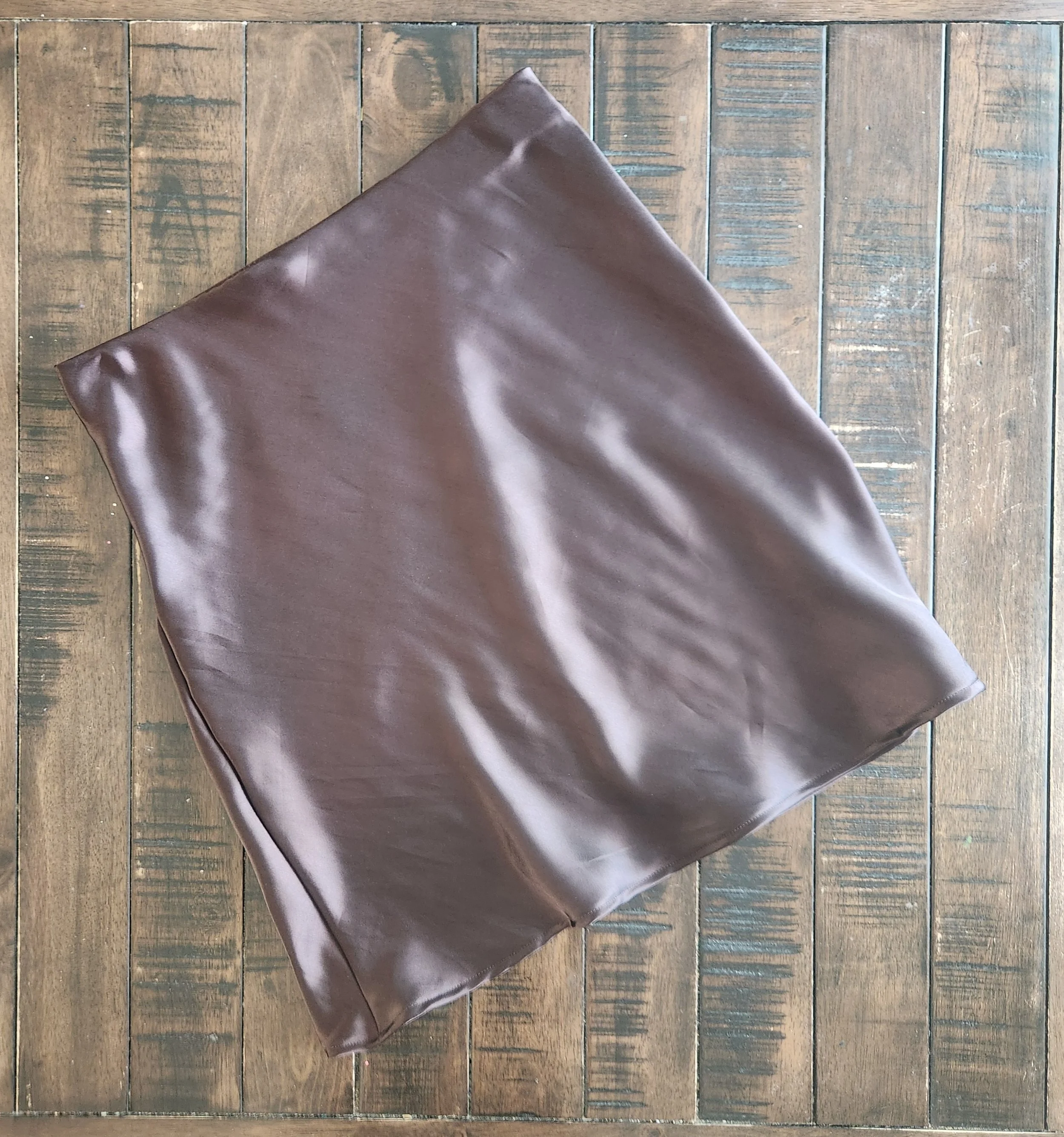 (original collection) Brown satin short skirt (size M)