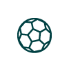 Icon of a soccer ball, symbolizing soccer fields.