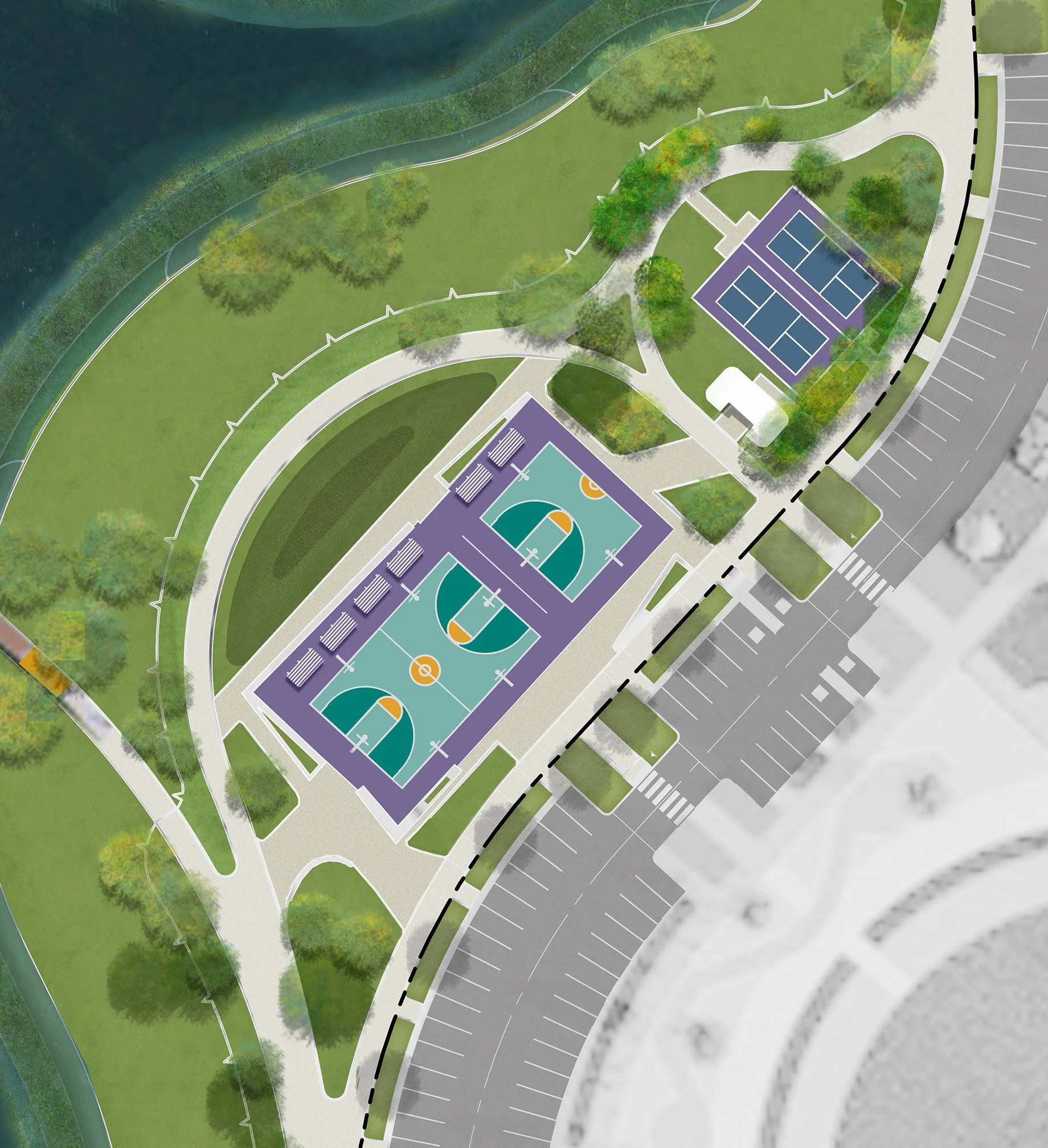 Bird's Eye View Rendering of Phase 2 North Plan