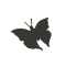 Silhouette of a bird in flight against a plain background.