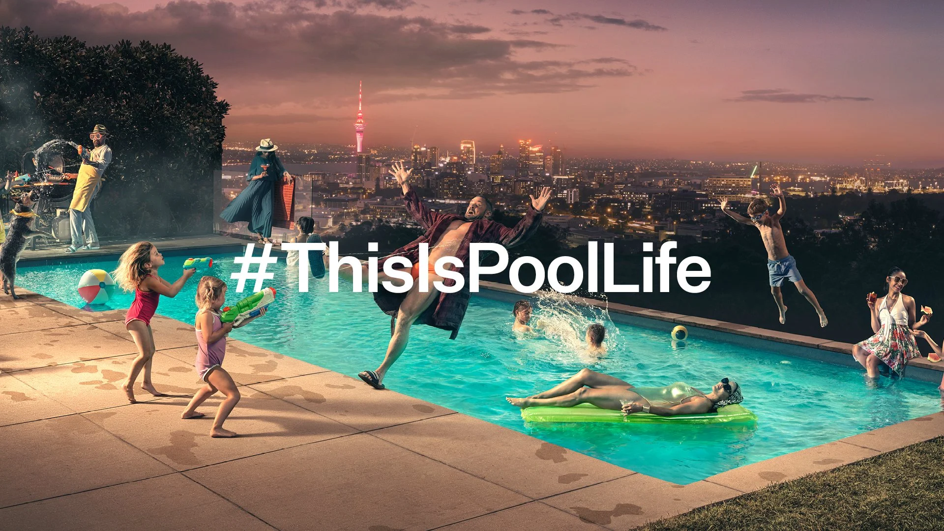 The PoolHouse x Sam Wallace Pool Scene Image