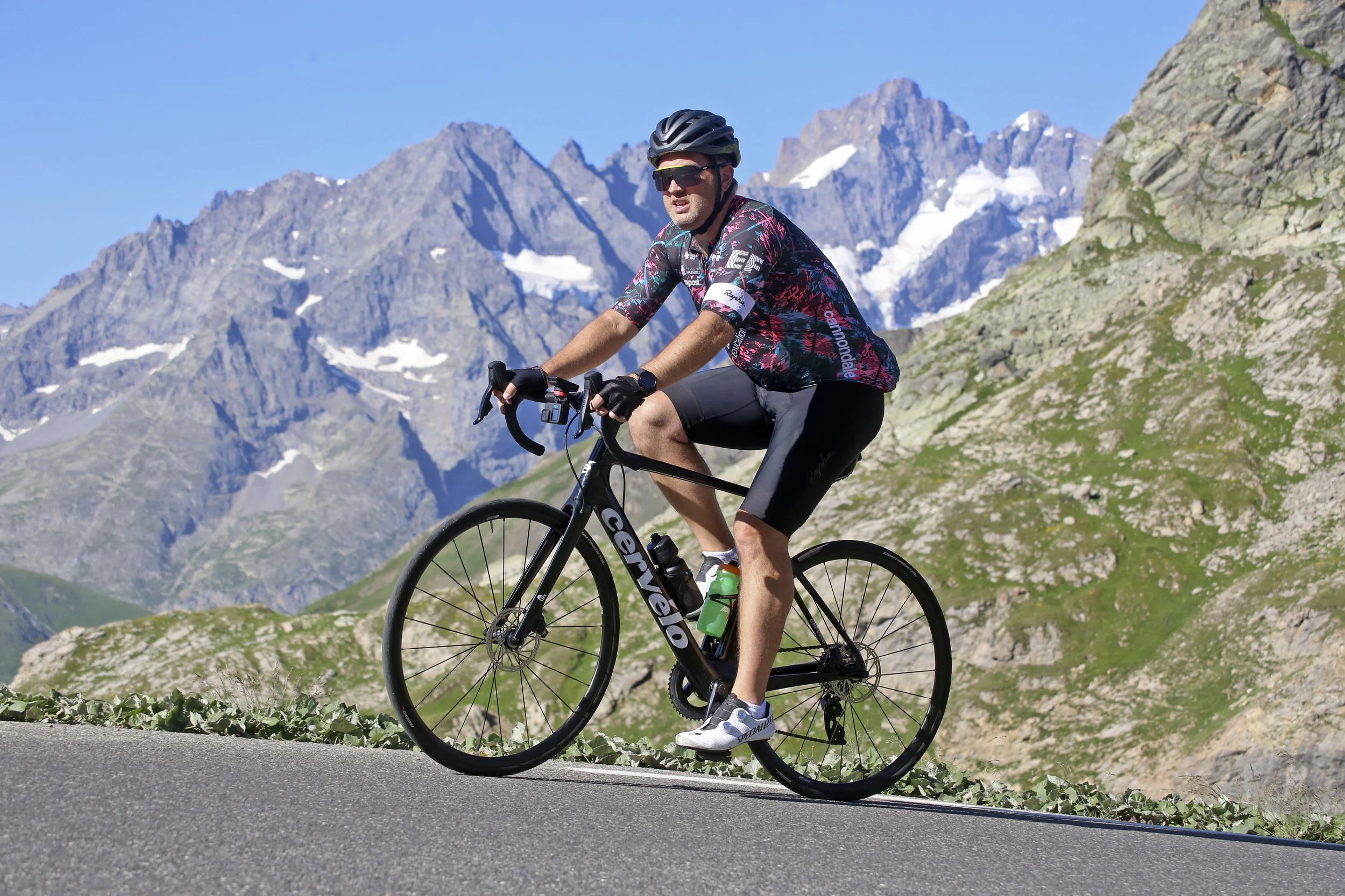 Matt on his way to the top of the Col du Galibier