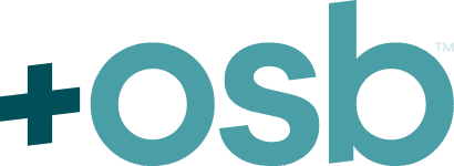 +OSB logo in teal.
