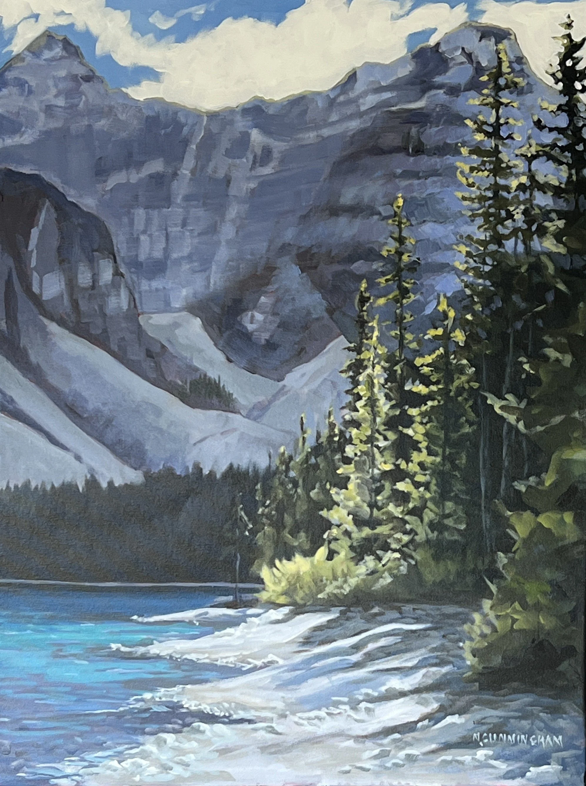 Afternoon Sunlight on Moraine Lake